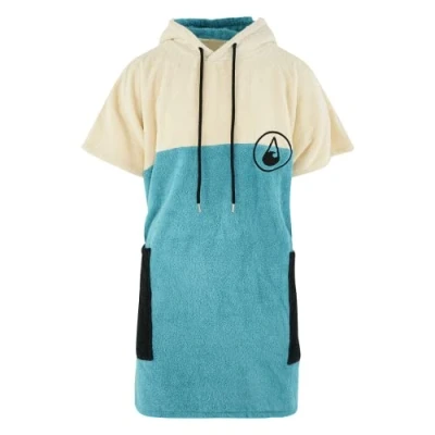 Imagen de WAVE HAWAII Poncho Porto Surf 100% Algodón para Estaturas de 160 190 cm, Natación, Playa Surf, Toalla Baño con Baño, Ducha Mujer, Hombre y Adultos, azul, M/L
