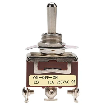Imagen de ON OFF Small Momentary Toggle Switch Button Reset Doble SPDT 3 Pin 12mm 15A 250VAC