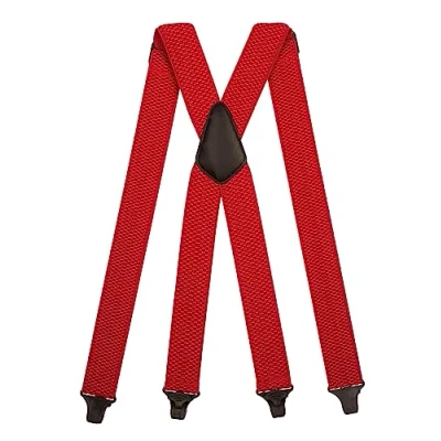 Imagen de Olata Tirantes Resistentes En Forma De X Para Aeropuerto Con Clips Plásticos 4 cm. Rojo