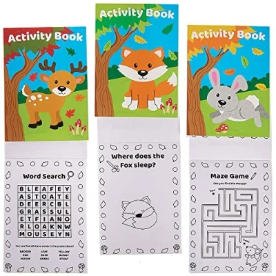 Imagen de Baker Ross FX157 Mini Libro de Actividades con Motivos Animales del Bosque Juego 12, Ocio Creativo para Niños
