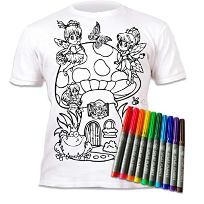Imagen de Splat Planet Colour in FarmT Shirt con 6 bolígrafos mágicos lavables no tóxicos, camiseta para colorear y lavar