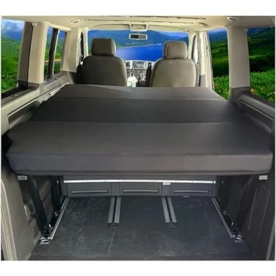 Imagen de BREMER SITZBEZÜGE colchón Plegable Compatible con VW T5 T6 T6.1 Multivan, para Camping, Accesorios de campista, caravanas, colchón, cojín Dormir, Agradable
