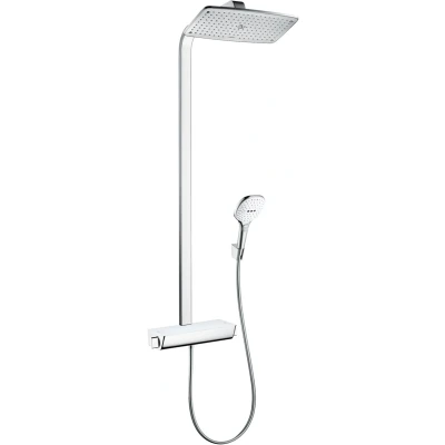 Imagen de Hansgrohe 27286400 Raindance Select E 360 columna de ducha, 3 tipos chorro, ahorro agua, blanco/cromo