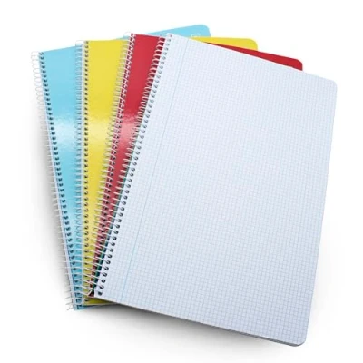 Imagen de DOJA Barcelona Cuaderno A4 Cuadriculado Tapa Blanda 80 Hojas Pack 4 Libretas de Colores Aleatorios Libreta Cuadriculada Cuadernos Cuadriculados para Estudiantes, Escuela