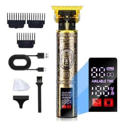 Imagen de Maquina Cortar Pelo Profesional, de Afeitar Hombre, Cortapelos Afeitadora Cortador con Digital LCD Recortar Barba, el para Contornos