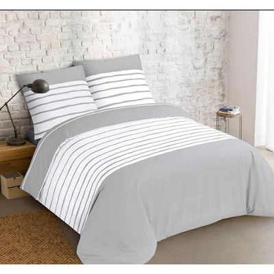 Imagen de Vision MIA Juego de funda nórdica reversible (260 x 240 cm, 2 fundas almohada para cama extragrande, personas, 100% algodón)