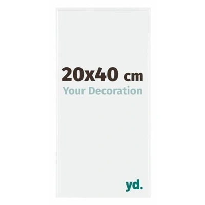 Imagen de Your Decoration Marco de fotos 20x40 cm Blanco Brillante plástico con cristal antirreflejo Evry