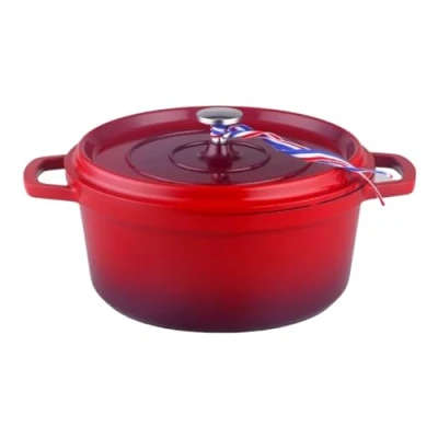 Imagen de Kamberg Cazuela 16 cm redonda rojo flameado, aluminio fundido, revestimiento tipo piedra, todo de fuentes calor, incluida la inducción, sin PFOA