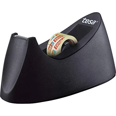 Imagen de Dispensador de mesa tesa Easy Cut CURVE , antideslizante, manejo sencillo, corte limpio, incl. 1 rollo tesafilm transparente 10 m:19 mm u opcionalmente 8 rollos 33