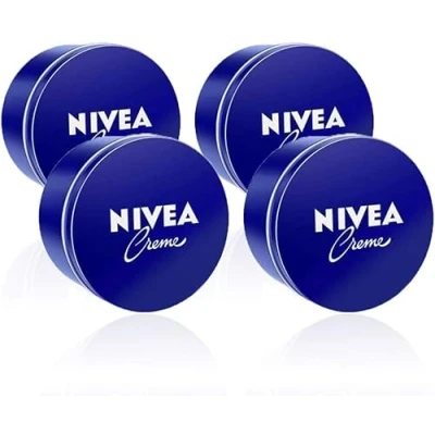 Imagen de NIVEA Creme en pack de 4 (4 x 400 ml), crema hidratante corporal, facial para toda la familia, universal una piel suave e hidratada, multiusos