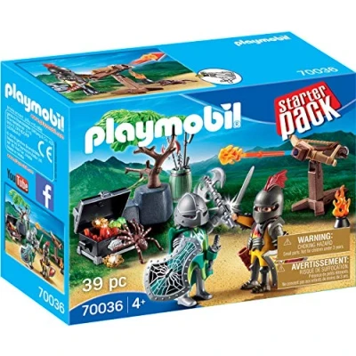 Imagen de PLAYMOBIL Starter Pack Starterpack Batalla Medieval, Color carbón (70036)