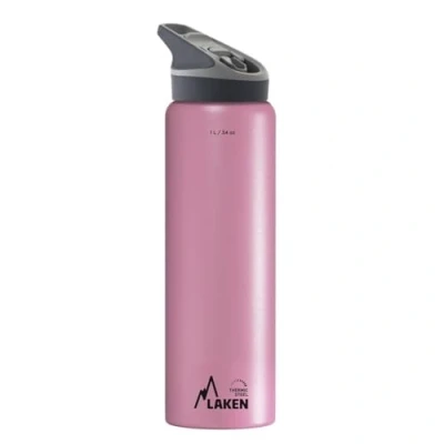 Imagen de Laken Jannu Botella de Agua Térmica con Aislamiento Vacío Doble Pared Acero Inoxidable 18/8. Hasta 24 Horas Frío, 1L, Rosa