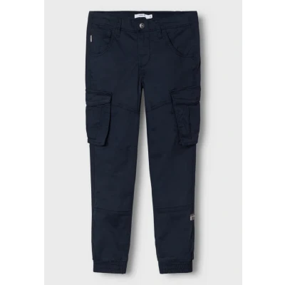 Imagen de Name it Nitbamgo REG R TWI CA M NMT NO Pantalones cargo para niños, Talla: 116, Dark sapphire