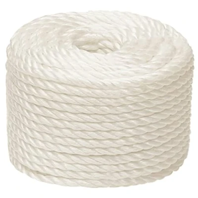 Imagen de vidaXL Cuerda de Trabajo Seguridad Incendio Escalada Aire Libre Exterior Camping Torcida Bricolaje Artesanía Polipropileno Blanco 10 mm 50 m