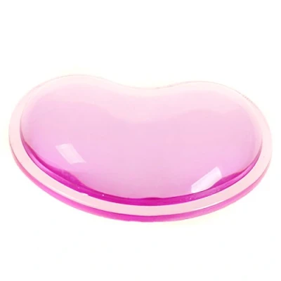 Imagen de HIMRY® Reposamuñecas ergonómico del Gel Cristales, transparente resto de muñeca en forma corazón, suave flexible multiusos, Almohadilla Gel, púrpura, KXC5112 purple