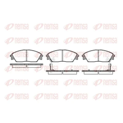 Imagen de REMSA 0229.02 Juego de pastillas freno Eje delantero con contacto avisador desgaste HONDA: CIVIC 6 Hatchback, Fastback