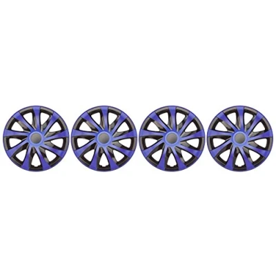 Imagen de NRM KO251 Draco CS Set de tapacubos, Color Negro y Azul, 15&quot;, 4 Unidades