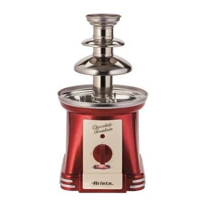 Imagen de Fuente de chocolate Ariete PARTY TIME 2962, 90W, Para 500gr chocolate, Acero inoxidable, Rojo