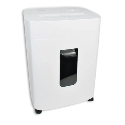 Imagen de DESQ® Destructora de Papel Seguridad P5 Microcut (2500 partículas/A4), 2 x 12 mm, 20 litros, 10 min, sin parar, 8 Hojas, 4 Ruedas, Oficina en casa, diseño holandés
