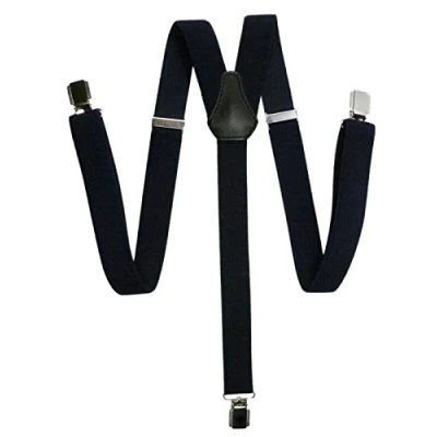 Imagen de Olata Tirantes Finos Unisex Ajustables Con Cierre de Clip Forma Y Clips Metálicos 2.5 cm. Negro