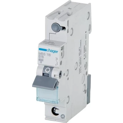 Imagen de Hager MCS120 Corta Circuito Tipo C 1 módulo(s) circuitos (20 A, 50 60 Hz, 20 C, módulo(s), 25 C)