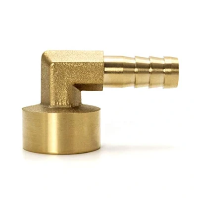 Imagen de QWORK Codo de 90 Grados Acople Latón,10mm x G1/2, 2 Piezas