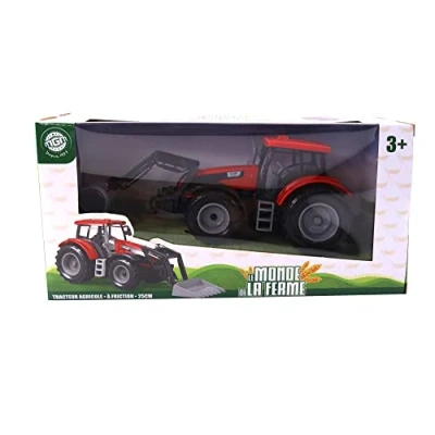 Imagen de LE Monde de LA Ferme Tractor Agrícola Granja 027014 1/16 Vehículo Fricción Rojo Plástico Juguete para Niños Maquinaria Agricultura Cultivar A Partir 3 años
