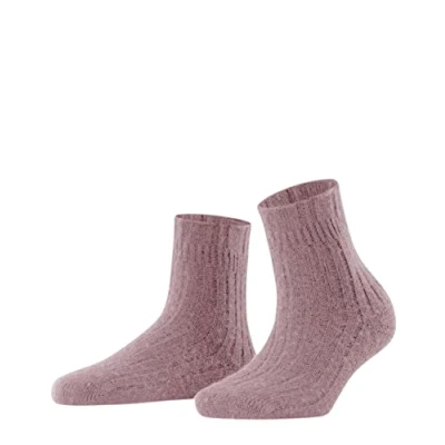 Imagen de FALKE Bedsock Rib W HP lana cachemira calida suave 1 par, Calcetines Mujer, Rojo (Brick 8770), 35 38