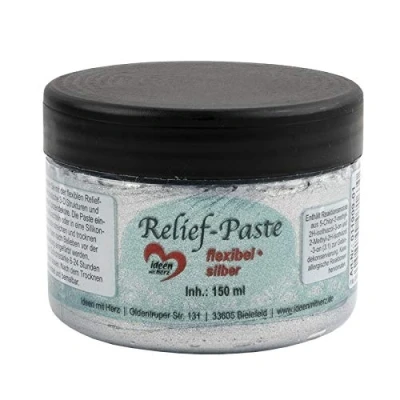 Imagen de Ideen mit Herz Pasta de relieve, flexible, 150 ml (plata)