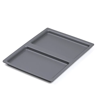 Imagen de SO TECH® Tapa para Cubo de basura 13,5L eins2vier Separador material reciclable gris aluminio