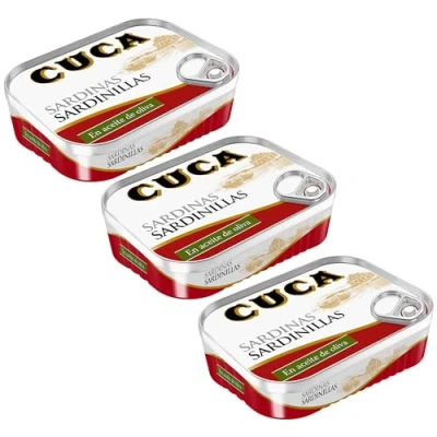 Imagen de Cuca Sardinillas en aceite de oliva, 1 pack 3 latas 115gr