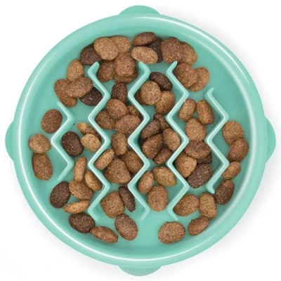 Imagen de Outward Hound Fun Feeder Slo Bowl Comedero con obstáculos para Perros Verde Menta Pequeño/extrapequeño