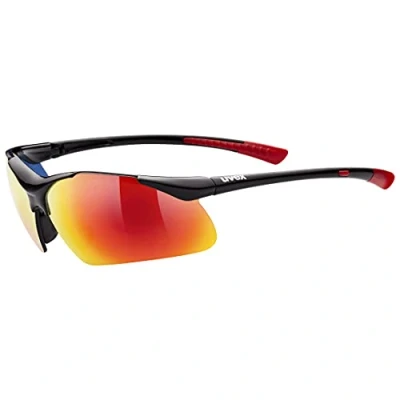 Imagen de uvex sportstyle 223, gafas deportivas unisex, de espejo, comodidad sin presión y sujeción perfecta, black/red, one size