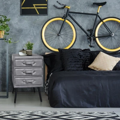 Imagen de Cómoda 3 cajones Bardo P.U. gris Menzzo