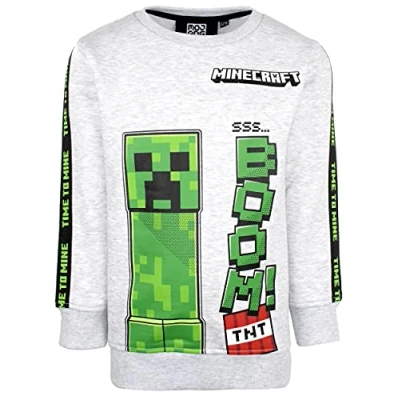 Imagen de Minecraft Suéter Gris Regalos Niños Pijamas Mercancía de Videojuegos Juego Camiseta Edad 11/12