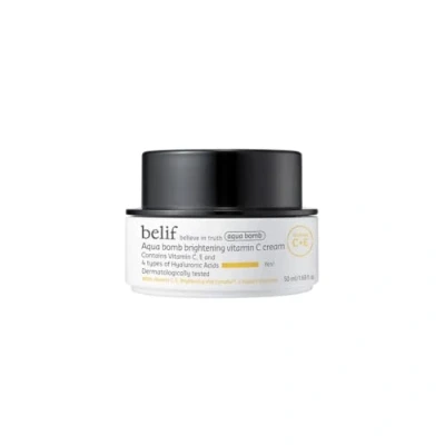 Imagen de Belif Aqua Bomb Brightening Vitamin C Cream 50ml, Crema Hidratante Iluminadora, Ácido Hialurónico Vitamina C+E, Vegano Facial, Pieles Toda Cansados, de Día, Cuidado la Piel