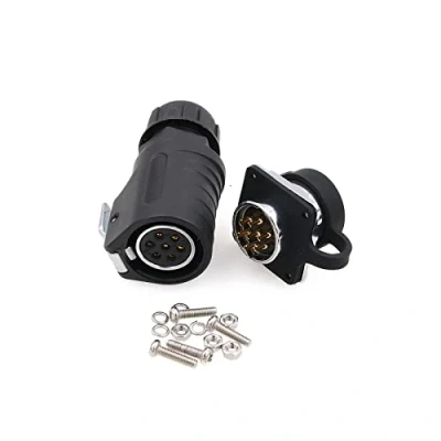 Imagen de ZBLZGP LP20 Conector Impermeable de Aviación IP65 Carga Panel Solar Conexión Rápida Macho y Hembra LED Energía al Aire Libre (7pin, Feamle Plug &amp; Male Socket)
