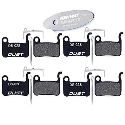 Imagen de CYCEARTH Cyceharth 4 Pares de Pastillas Freno Disco Bicicleta para Shimano Deore XT XTR LX SLX Hone Zoom Saint (Semi Metallic)