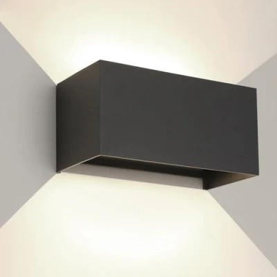 Imagen de 25W LED Aplique Pared Exterior Interior IP65 Impermeable Apliques Lámpara de Aluminio Moderno Negro 4000k luz Natural, Ángulo Ajustable, Fácil instalar