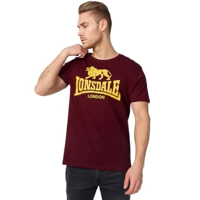 Imagen de Lonsdale Normale Passform LOGO Camiseta estampada, Hombre, Talla: XXL, Vintage oxblood