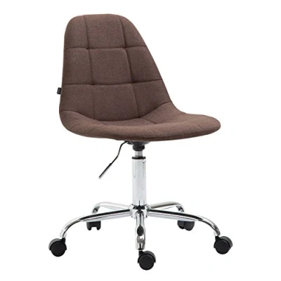 Imagen de Silla De Oficina Moderna Reims Tapizado En Tela I Escritorio con Respaldo Ordenador Ruedas Color:, Color:marrón