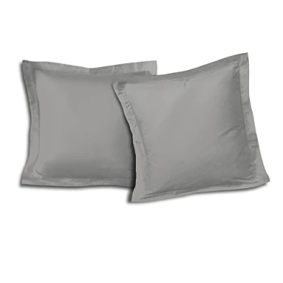 Imagen de Home Linge Passion Juego de 2 Fundas cuadradas 100% algodón Gris Claro 63 x cm