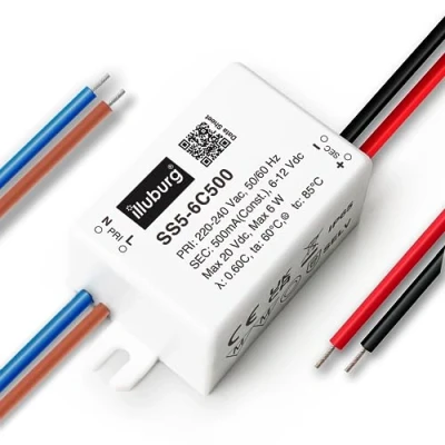 Imagen de illuburg Transformador LED Impermeable IP65 500mA Corriente Constante 3W 6W Alimentador Fuente de Alimentación