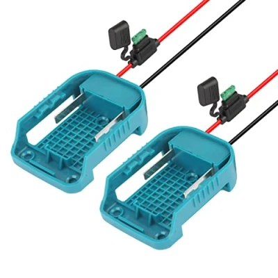 Imagen de 2 Pack QUPERR Adaptador de Rueda con Fusible e Interruptor, Batería para Litio Makita 18V, Convertidor Potencia Luces Trabajo DIY, Juguetes RC y Robótica