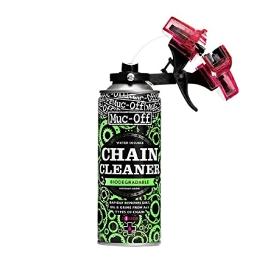 Imagen de Muc Off Chain Doc Máquina Limpia Cadenas de Bicicleta con Cepillos Giratorios para una Limpieza Rápida Incluye 400 Ml Mac Limpiador Cadena Biodegradable en Spray