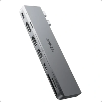 Imagen de Anker USB C Hub para MacBook, 547 (7 en 2), Compatible con Puerto Thunderbolt 4 C, 4K HDMI, y 2 Puertos de Datos A MacBook Pro 13 Pulgadas, Air M1/ M2