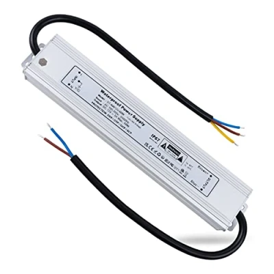 Imagen de REYLAX 12V LED Driver 60W 5A, IP67 Impermeable Exterior Para LED, Transformador 220V a 12V, Fuente de Alimentacion Voltaje Constante CA CC, Controlador Alimentación tira