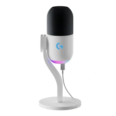 Imagen de Logitech G Yeti GX, micrófono dinámico RGB con LIGHTSYNC para Gaming, USB Streaming, supercardioide, Plug and Play PC/Mac, Blanco