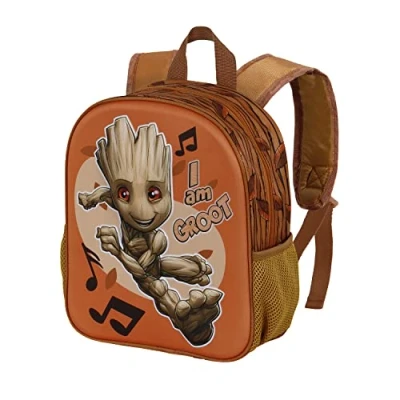 Imagen de Karactermania I AM Groot Soundtrack 3D Small Mochila para niños, Talla: One Size, Brown/beige/black