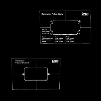 Imagen de Dopro Plantillas de recogida acrílico Humbucker Pickup Plantilla enrutamiento 2pcs conjunto completo